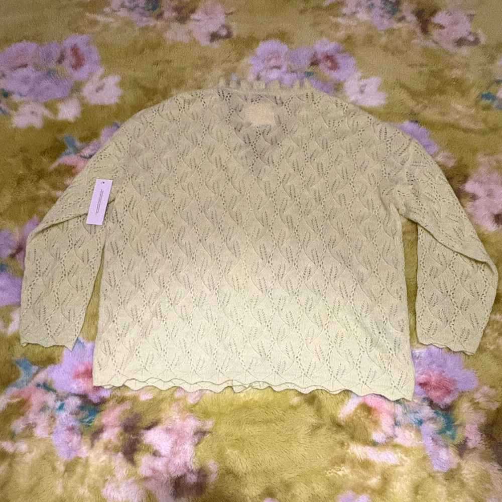 Rumored Light Yellow Women's Cardigan NWT - Picture 5 of 6